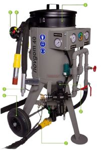 aerogommeuse professionnelle pour bois et metal