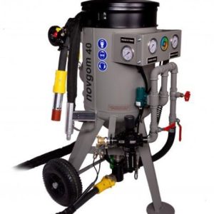 aérogommeuse pour grandes surfaces-capacite de 40 llitres-faisceau de sablage de 10 mètres-buse de sablage de 6,5 mm