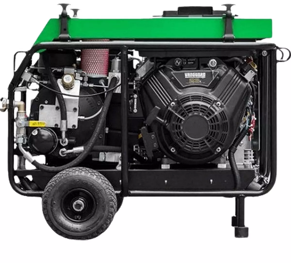 compresseur de chantier diesel débitant 1400 litres par minutes avec une pression de service régulee de 6 bars-modele atmos PB82E pesant 140 kg