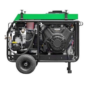 vue de coté compresseur de chantier pour le sablage