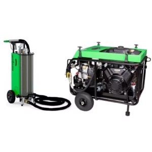 aerogommeuse avec compresseur 1400L et assecheur air.