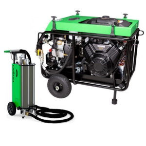 aerogommeuse et compresseur pour sablage-compresseur de 1400 litres par minutes equipés de tuyaux airs comprimes-aerogommeuse de 17 litres equipe d un faisceau de sablage de 10mètres