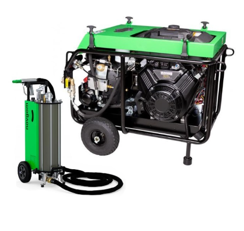 aerogommeuse et compresseur pour sablage-compresseur de 1400 litres par minutes equipés de tuyaux airs comprimes-aerogommeuse de 17 litres equipe d un faisceau de sablage de 10mètres