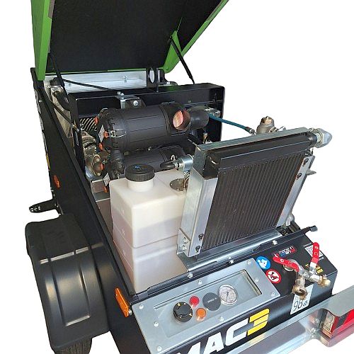 compresseur de chantier sur remorque pour travaux de btp