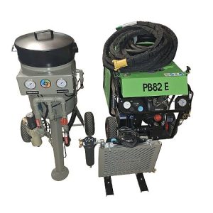 aerogommeuse novgom40 et compresseur mobile de chantier$atmos pb82e6