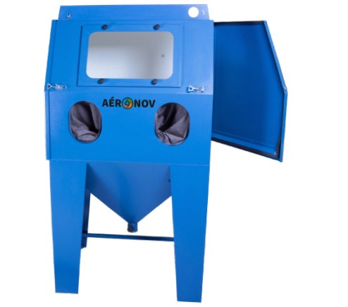 cabine de sablage avec aspiration iintégrée
