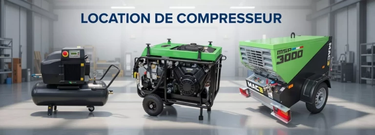 3 compresseurs avec débits de 300 a 2900 L/min