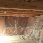 plafond de cuisine poutres lambris décapé par aerogommage